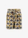 Max Mara Metello Multicolor Silk Shorts In Brown