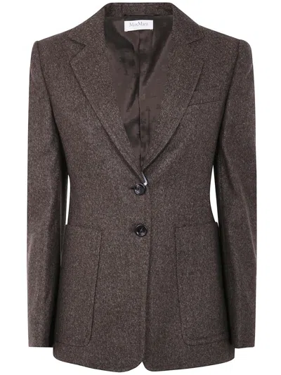Max Mara "bermuda1234" Tweed Jacket Clothing In Brown