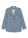 Max Mara Double-breasted Blazer With Button Detailing In Blue