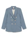 Max Mara Double-breasted Blazer With Button Detailing In Blue
