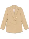 Max Mara Doublebreasted Blazer In Nude