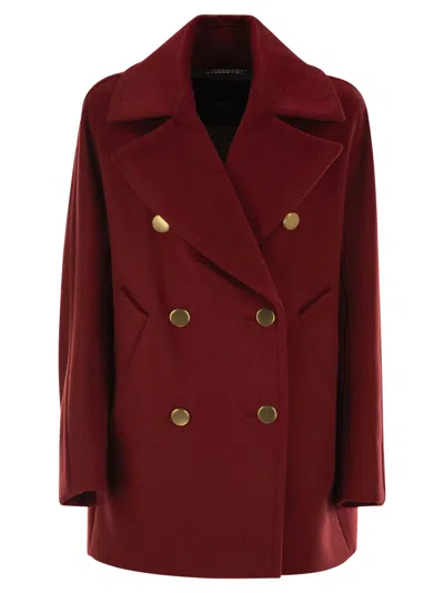 Max Mara Double-breasted Long-sleeved Coat In Red