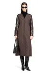 Max Mara Quilted Coat In Technical Fabric In Brown