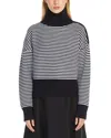 Max Mara Bessica Wool And Cashmere Turtleneck Sweater In White Blue