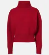 Max Mara Bessica Wool And Cashmere Turtleneck Sweater In Red