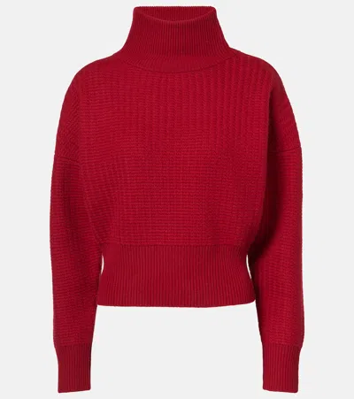 Max Mara Bessica Wool And Cashmere Turtleneck Sweater In Red