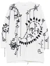 Max Mara Embroidered Wool And Cashmere Dress In White