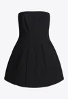 Max Mara Strapless Bustier Dress Side Pockets In Black