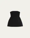 Max Mara Betel Strapless Paneled Mini Dress In Black