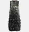 Max Mara Bevanda Sequined Minidress In Black