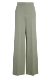 Max Mara Biada Jersey Wide Leg Pants In Gray