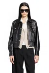 Max Mara Biada Leather Jacket In Black