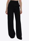 Max Mara Biada Mid-rise Wide Leg Pants In Black