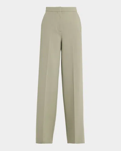 Max Mara Biada Wide-leg Pants In Green