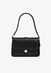 Max Mara Bianca Leather Shoulder Bag In Black