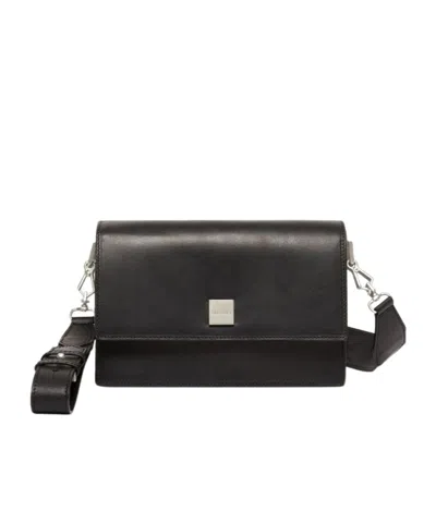 Max Mara Biancaraf Calfskin Crossbody Bag In Black