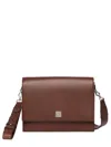 Max Mara Structured Shoulder Bag Top Handle Design In Brown