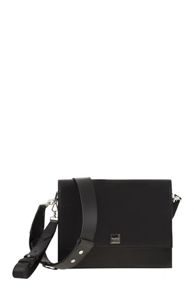 Max Mara Biancaroughm - Medium Crossbody Bag In Leather In Black