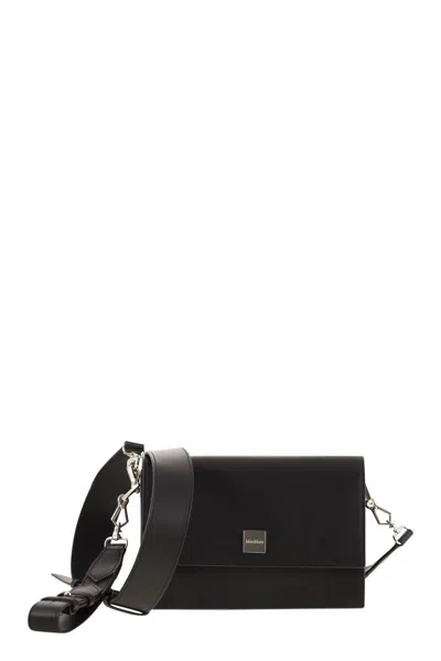 Max Mara Biancaroughs - Small Leather Crossbody Bag In Black