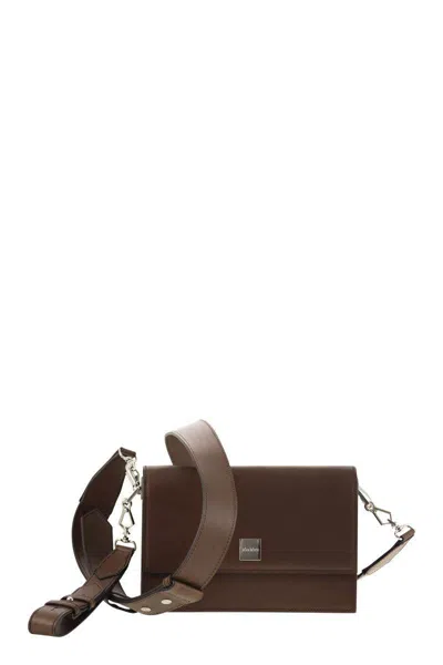 Max Mara Biancaroughs - Small Leather Crossbody Bag In Brown