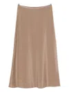 Max Mara Bias-cut Midi Skirt In Neutral
