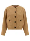 Max Mara Biavo Puffer Jackets Beige In Brown