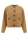 Max Mara Biavo Puffer Jackets Beige In Brown