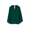 Max Mara Studio Umile Cady Blouse In Green