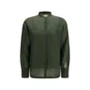 Max Mara Studio Shirt With Korean Collar In Green