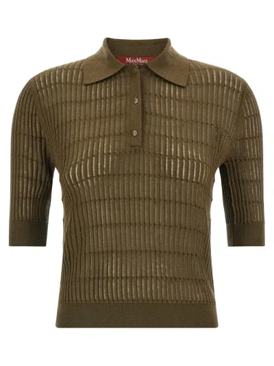 Max Mara Bicolor Silk Polo Women's Shirt