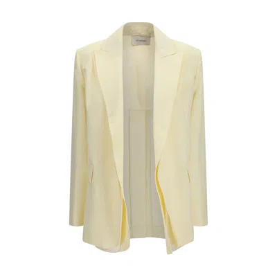 Max Mara Bicolor Viscose Blazer In Yellow