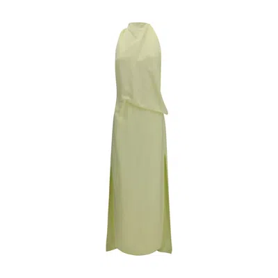 Max Mara Bicolor Viscose Casual Dress In Blue