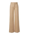 Max Mara Big Pleated Linen Wide-leg Pants In Neutral