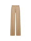 Max Mara Big Pleated Linen Wide-leg Pants In Multi