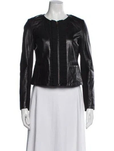 Pre-owned Max Mara Biker Jacket In Black
