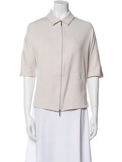 Pre-owned Max Mara Biker Jacket In Neutral