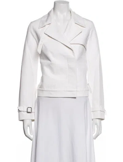 Pre-owned Max Mara Biker Jacket In Pink/white