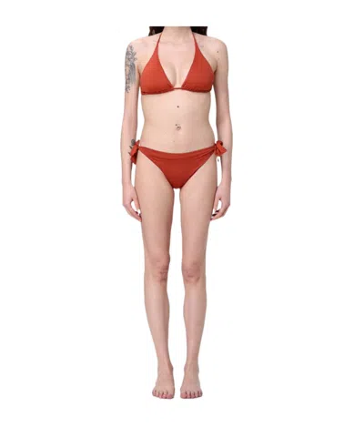 Max Mara Bikini Swimsuit And Swim Trunks Two-piece Set In Red