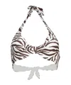 Max Mara Bikini Top With Steel Ring In White