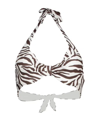 Max Mara Bikini Top With Steel Ring In White