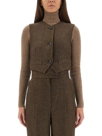 Max Mara "bikini1234" Vest In Brown