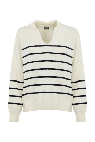 Max Mara Billy Cotton Sweater In Bianco