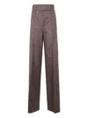 Max Mara Wool Trousers In Brown
