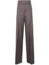 Max Mara Wool Trousers In Brown