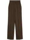 Max Mara High Waist Wide Leg Trousers With Pockets In Multi
