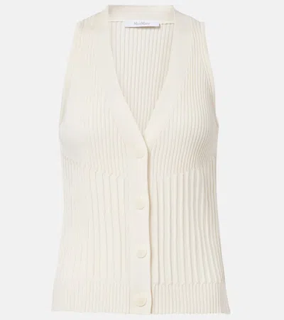 Max Mara Bimba Ribbed-knit Cotton-blend Vest