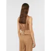 Max Mara Bimba Waistcoat Camel In Brown