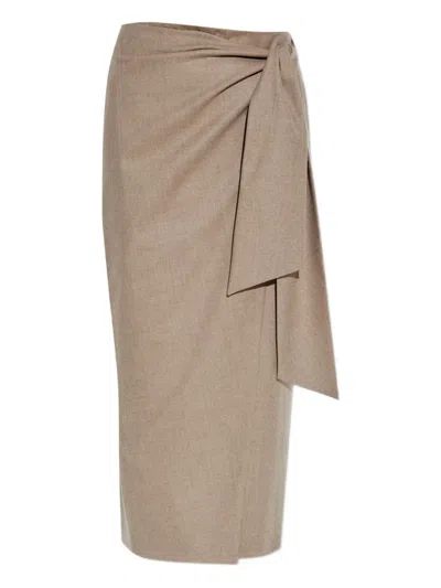 MAX MARA BINGO WRAP-TIE MIDI SKIRT