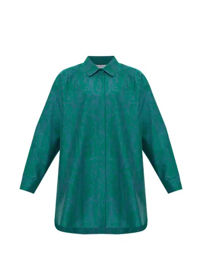 Max Mara Bird Button-up Shirt In Multi