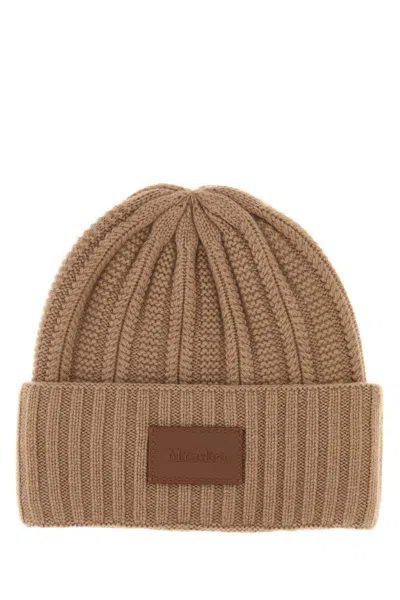MAX MARA BISCUIT CASHMERE MACBETH BEANIE HAT